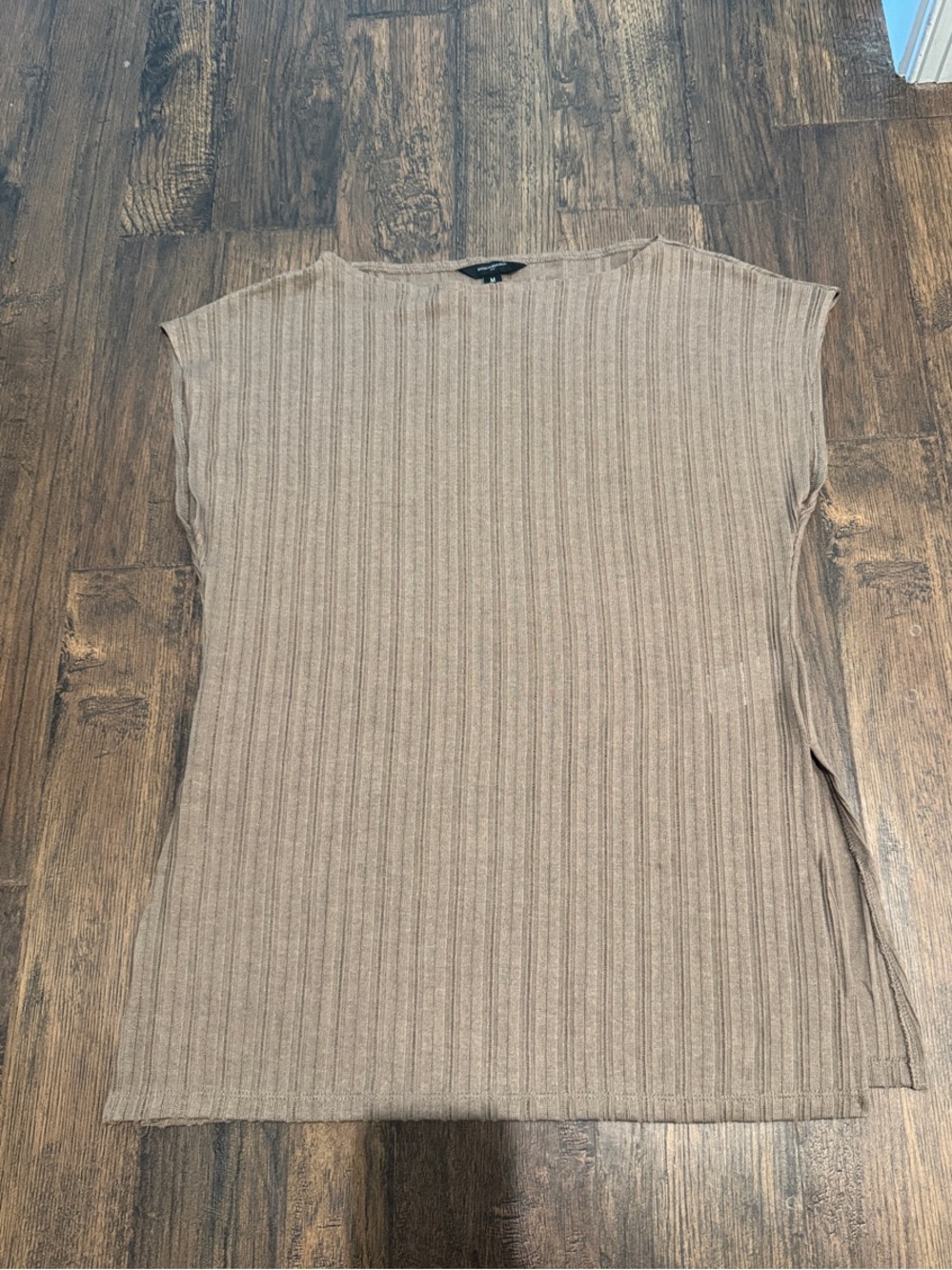 Banana Republic Ribbed Sleeveless Tunic in Taupe